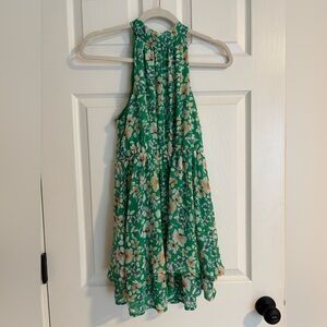 Green flower dress